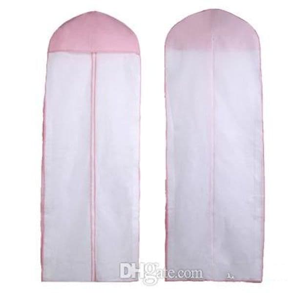 2021 Real Image No Logo Weddings Dress Bag Garment Cover Travel Storage Dust Plus Size 180cm White Pink Wedding Accessories