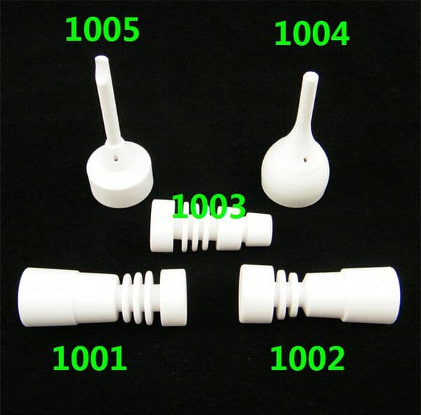 Newest 14&18mm domeless Ceramic Nails Ceramic carb cap VS Grade 2 titanium nail Quartz Nail for glass water pipes