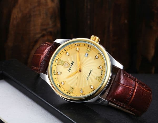 100% Business Mens' watches,TEVISE fashion design mechanical automatic watch TV66