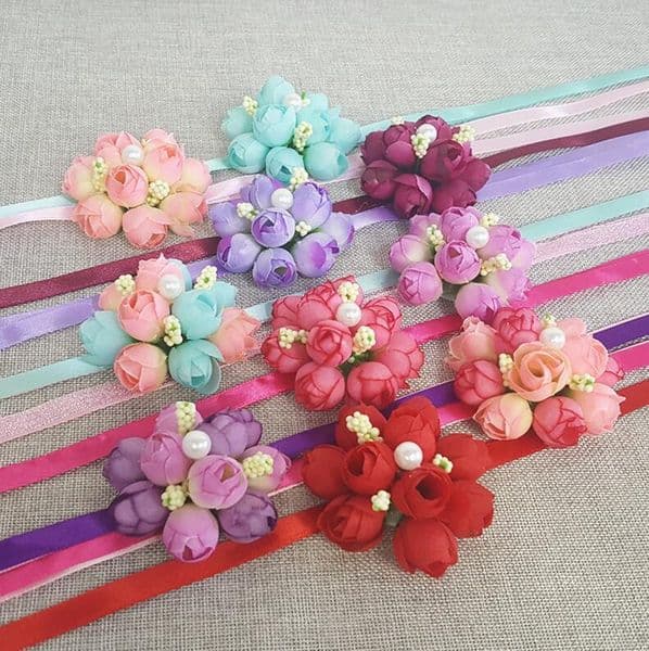 11 Colors Rose Wrist Corsage Bridesmaid Sisters hand flowers Artificial Bride Flowers For Wedding Party Decoration Bridal Prom HJIA525