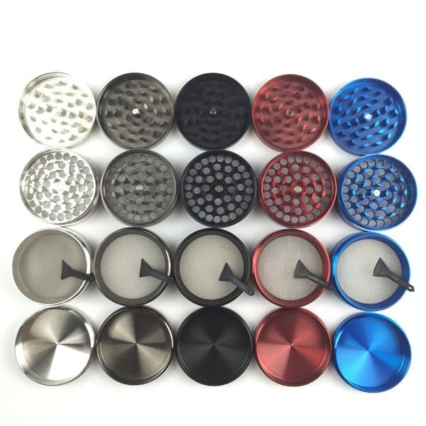 Goodsstore 55mm Colorful Grinder Space Case Herb Tobacco Grinder Black Silver Dark Grey Blue Red Green 4 Layers Zicn CNC Teeth Metal Grinders