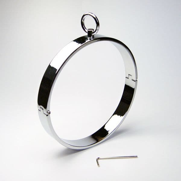 Adult Toys Stainless Steel Locking Slave Collar Ring Bondage Restraint Fetish Fancy Costume #R2