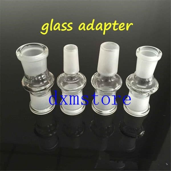 glass drop down adaptor adaptors for bongs 18 mm to 14 mm with male female grinding mouth clear hotest glass adaptor