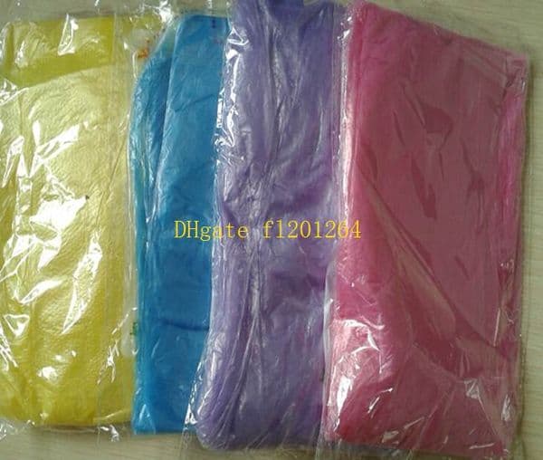 1000pcs/lot Wholesale Cheaper Fashion Disposable PE Raincoats Poncho Rainwear Travel Rain Coat Rain Wear mixed colors