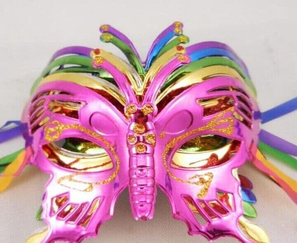 new halloween mask children masquerade mask coloured drawing or pattern plating butterfly princess coloured hot
