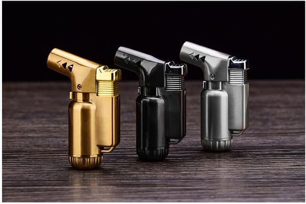 DHL FREE meatal Butane jet flame torch lighter Windproof Cigar lighter Welding Gun Refillable Butane Gas Lighter