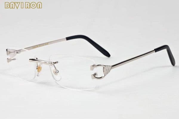 with box 2017 circle metal frame silver gold sunglasses for men buffalo horn glasses for women rimless sunglasses
