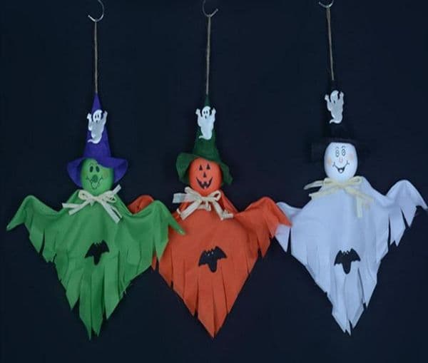 Halloween ghost doll Creepy Prop Decor Scary Halloween Party House nightclub bar Decoration Props Easter Activated Ghosts festive supplies