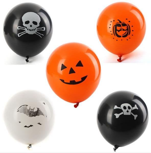 Halloween Latex Balloons Party Decoration Horror Skull Pumpkin ghost bat BalloonTrick or Treat Scary club bar decor props festive gift