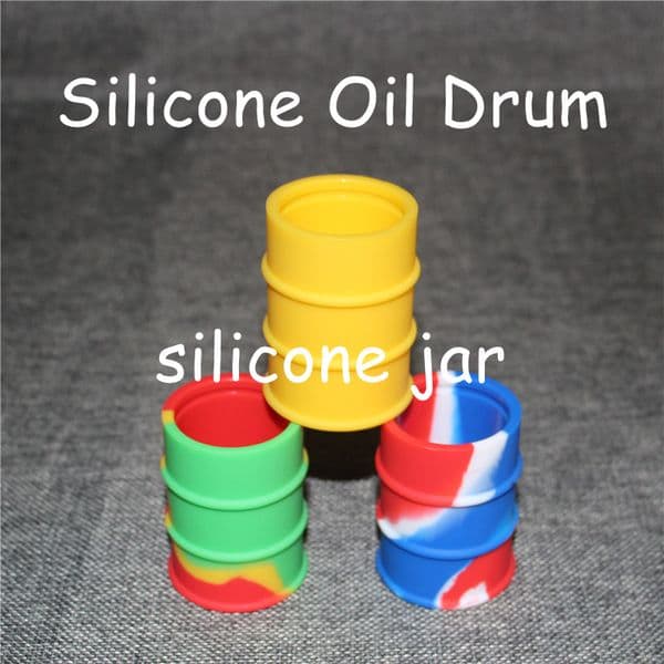 New silicone wax oil barrel container boxes for bho butane hash extract concentrate silicon jars dab containers 26ml