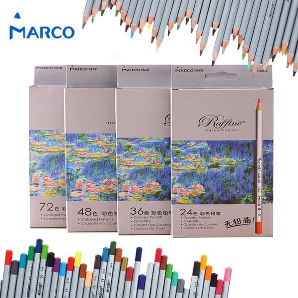 marco 72pcs colored pencil painting set lapis de cor nontoxic leadfree oily color pencil writing pen office school supplies