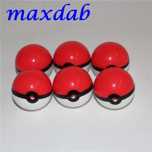 6ml ball shaped Food Grade Silicone Ball Container Case Jar for Oil Dry herb Wax Box smoking accessories