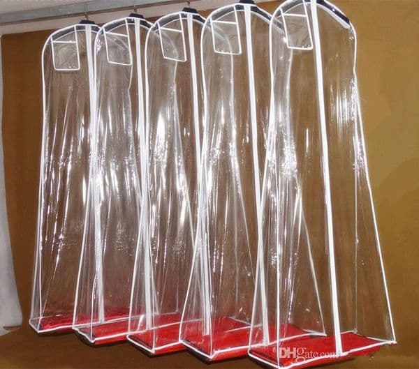 Hot Selling Wedding Dress Gown Bag Garment Cover Travel Storage Dust Covers Bridal Accessories For Bride Clear Dust Bags Cheap Price