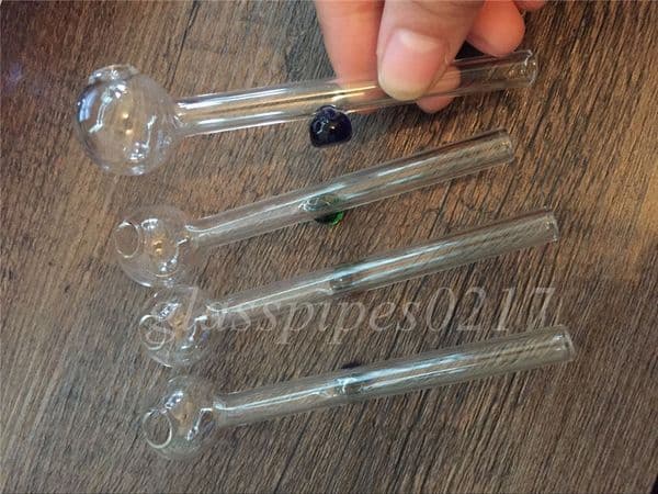 10mm colorful Glass Oil Burner Pipe mini Smoking Hand Pipes Thick Glass Pipe Oil