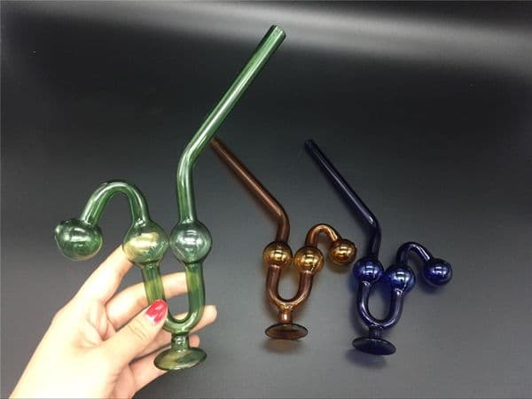 Oil Burners 20cm Big thick Colorful Snake like Glass Pipes Bong Glass tobacco Water Pipes for smoking Hookahs Pipe