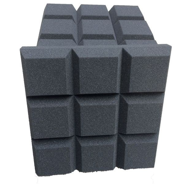 5PCS Recording Studio Soundproof Foam 30cm X 30cm Sudoku Shape in Black Color Acoustic Panel Sponge