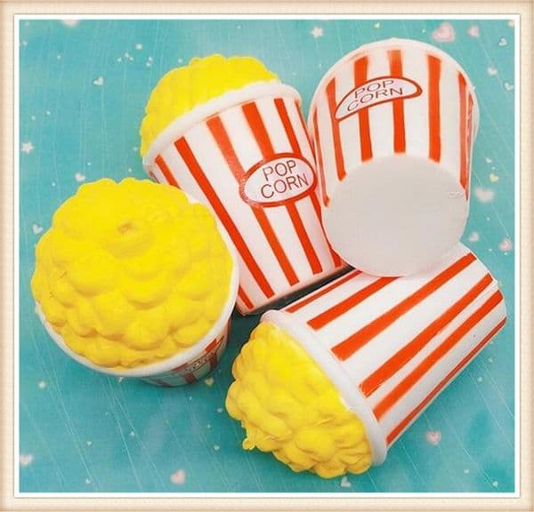 Squishy simulation popcorn PU slow rebound decompression toys bread cake eat Squishies early childhood education toys Christmas gifts