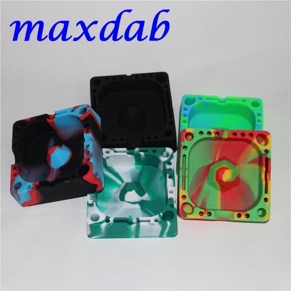 Colorfull Heat Resistant silicone ashtray Eco-friendly unfired silicone cigarette ashtray High temperature promotional gift portable ashtray