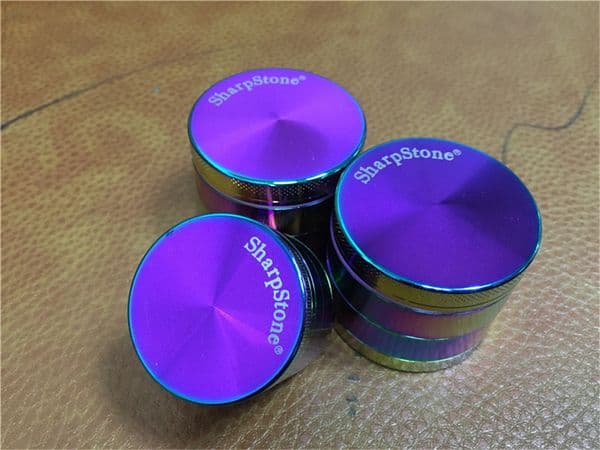 Rainbow sharpstone Grinders Ice Grinder Zinc Alloy Metal Grinders 40/50/63mm Diameter 4 Parts Herbal Grinders Herb Crushers