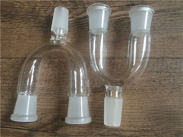 PROTABLE Glass adapter 14mm 18mm female male Glass adapter double bowl adapter two size for option for hookah water pipes