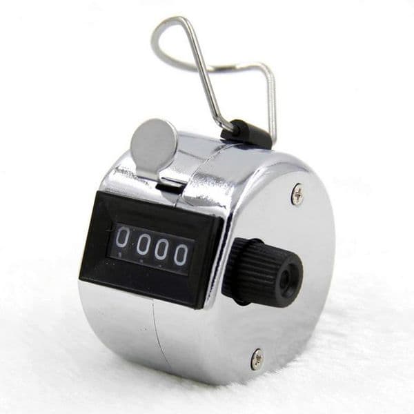 Digits Stainless Counters Professional 4 Digit Hand Held Tally Counter Manual Palm Clicker Number Counting Golf