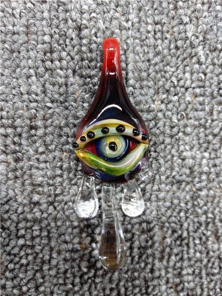 Heady glass eye pendant glass bongs color pendant for glass bong bowl United States color Wholesale Free shipping