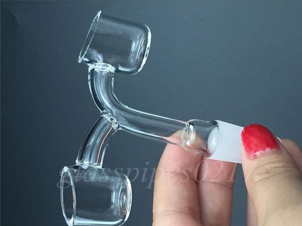 Set XXL Quartz Thermal Banger+Bubble carb cap 10mm 14mm 18mm Double Tube Quartz Thermal Banger Nail PukinBeagle thermal P Banger glass bong