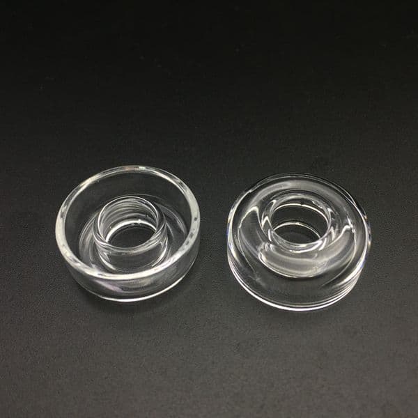 Quartz Dish for Titanium Hybrid Ti/Qtz Domeless Titanium Nail with Outer Diameter 25mm or 22mm Replacement Quartz Dish for Oil Rigs Bongs