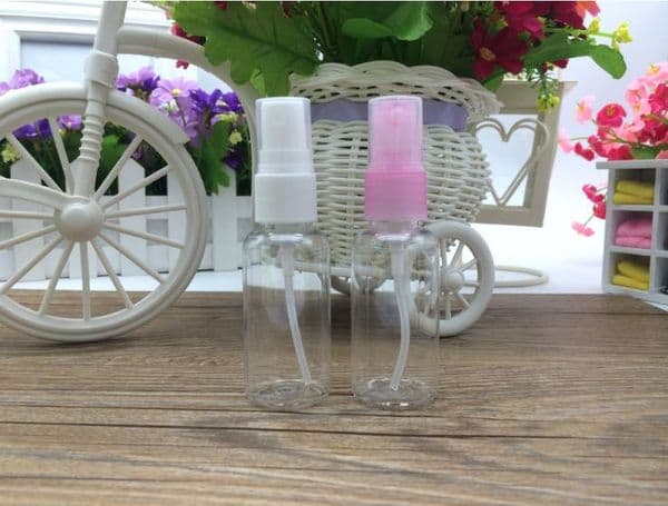 200pcs 50ml Transparent Plastic Spray Bottle Perfume Bottle PET With Spray Pump Atomizer Clear Perfume Atomizer