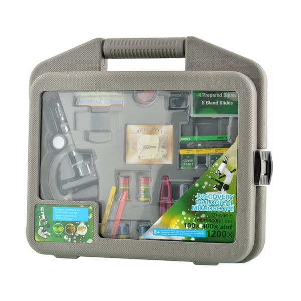 Freeshipping New Durable 300X-600X-1200X Metal Body Beginner Biological Zoom Microscope Kit For Kids Students Gift