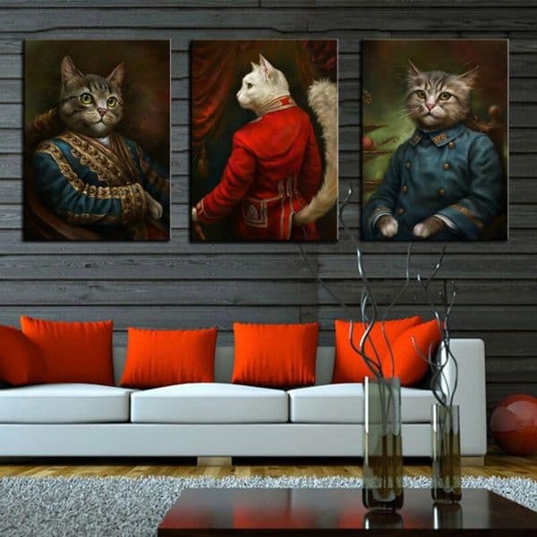 Minimalist Nordic Black White Kawaii Animals Cat Art Prints Poster Nursery Wall Picture Canvas Painting Kids Room Decor No Frame