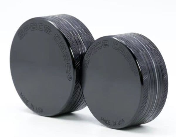 new arrive Space Case Grinders 55mm Herb Grinder 2 Piece Tobacco Cursher With Triangle Scraper Aluminium Alloy CNC spacecase Grinder