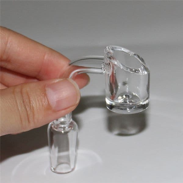 Female Male 10/14/18mm Smoking Quartz Nail 4mm Thick Quart Domeless bangers for silicone hand pipe