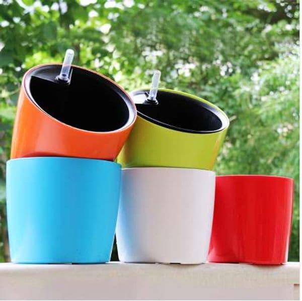 Five color Water level gauge automatic watering Intelligent plastic flower pots pastoral Corrosion resistance flower plant pot