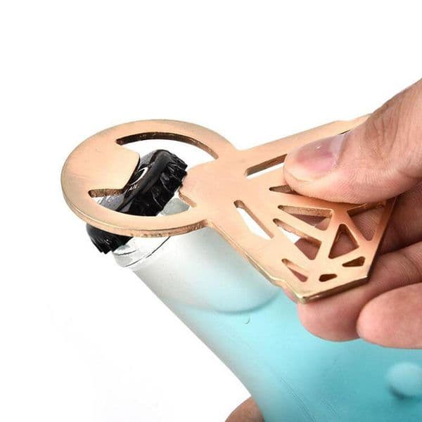 The diamond ring shape bottle opener Diamond stainless steel beer bottle opener Hollow out ring opener Creative kitchen tools