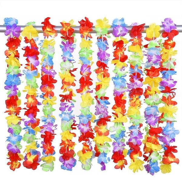 500pcs/lot Hawaiian leis Party Supplies Garland Necklace Colorful Fancy Dress Party Hawaii Beach Fun SN615