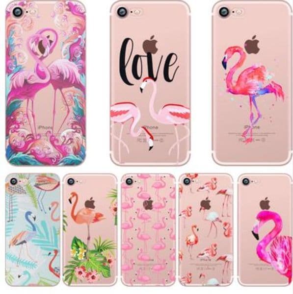 Phone Cases Summer Flamingos Love Soft Silicone Clear Case Cover for Apple IPhone 7 6 6S 8 Plus X 5S SE Coque Fundas