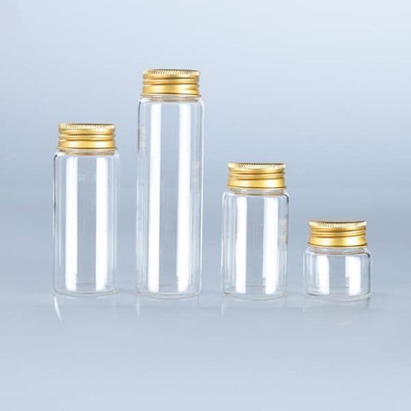 25ml 50ml Glass Screw Top Tube Small Threaded Bottle Glass Vial 37mm Sample Bottle fast shipping F20172863