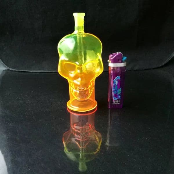 Smoking pipes hookah Oil Burner Pipe Smokings Glass Bowl Spray painted skull pot