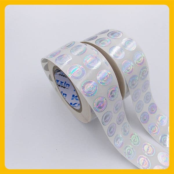 Custized laser printed anti-fake security void round hologram roll sticker label