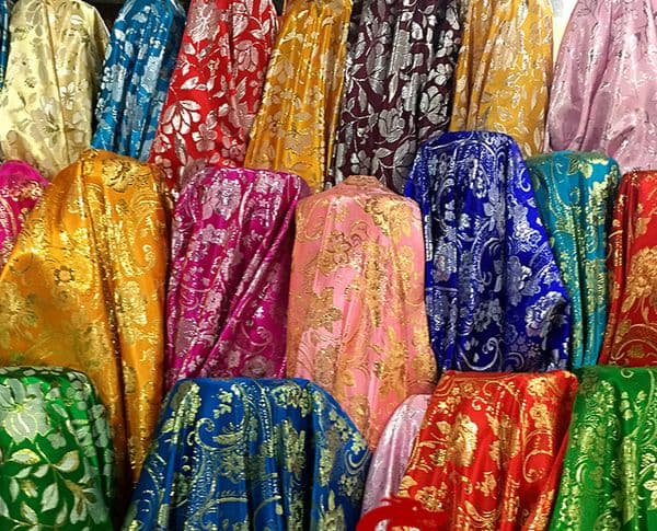 Ancient Costume Chinese Clothing Dress Baby Clothes Kimono Damask Fabrics COS Gold Silk Cloth Printed Satin Fabric Width 59"
