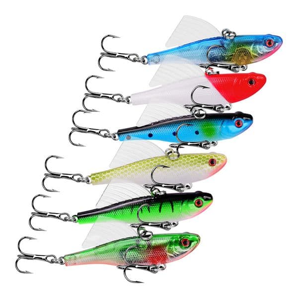 New Plastic Wobbler bass Fishing lure 6.8cm 17.4g Shallow Diving Realistic Fin Popper Lures Swimming Depth 0.6-1.8m