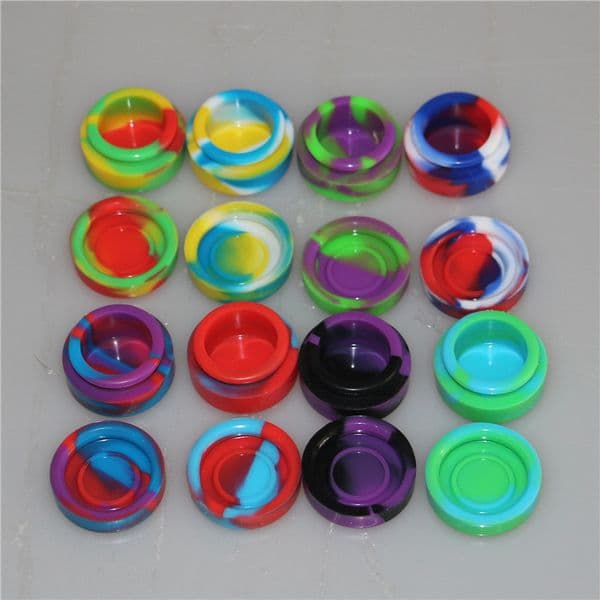 Wholesale - reusable silicone wax box storage Silicone jars container silicon contianers for wax silicon jars dab wax containers