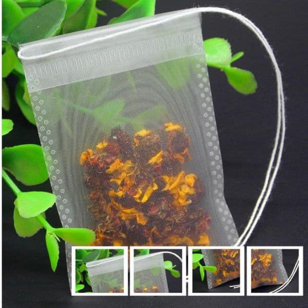 Nylon Empty Tea Bags Filter Paper Filter Bag For Cup Network Type Empty Bag 7*9cm for Herb Loose Tea Strainers F20173277
