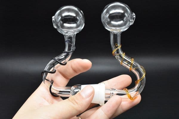 high quality pyrex thick glass oil burner pipe glass smoking pipes 14mm 18mm male female bubbler oil burner for bubbler water pipes bongs