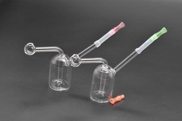 Popular Mini Glass Oil Burner tube heady Water Bong for oil bongs ash catcher hookah pipe small Smoking Bong glass