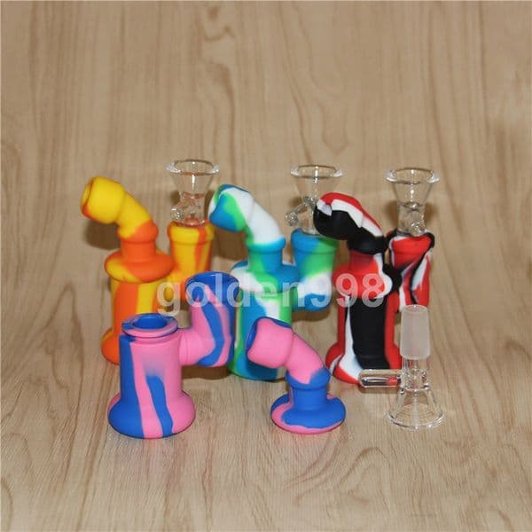 hookahs silicone Oil Rigs Glass Bong Accessory Mini Silicon Mouthpieces Nozzle Pipe Fit Heady Bubbler Water Bongs