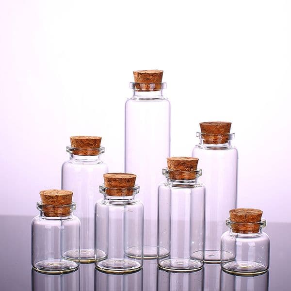 Wholesale Clear Bottle With Corks Vial Glass Jars Pendant Craft Projects DIY For Keepsakes 30Mm Diameter 0000