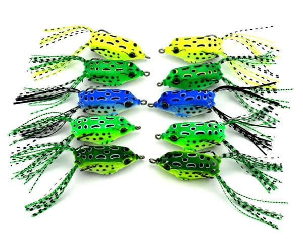 Soft Lifelike Scum Ray Frogs Fishing Lures 8.2g 5.5cm 5colors Plastic Artificial Lure Snakehead Bait