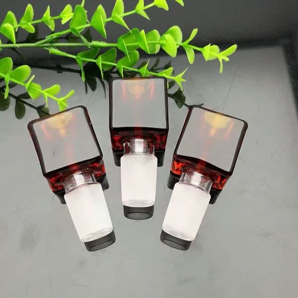 Smoking pipes Ball Glass Oil Burner Pipe Smoking Bowl Water Hookahs bongs Red brown glass block bubble head